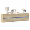 Meuble TV mural avec LED chêne sonoma 180x31x45 cm 583123583123