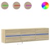 Meuble TV mural avec LED chêne sonoma 180x31x45 cm 583123583123
