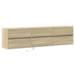 Meuble TV mural avec LED chêne sonoma 180x31x45 cm 583123583123