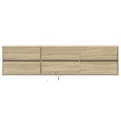 Meuble TV mural avec LED chêne sonoma 180x31x45 cm 583123583123