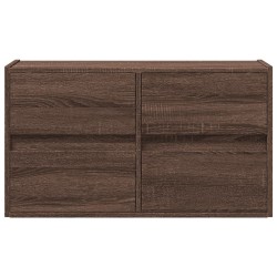Meuble TV mural avec lumières LED chêne marron 80x31x45 cm 583124583124
