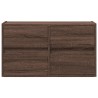 Meuble TV mural avec lumières LED chêne marron 80x31x45 cm 583124583124