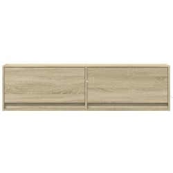 Meuble TV mural avec lumières LED chêne sonoma 140x31x38 cm 583125583125