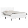 Cadre de lit avec matelas Blanc 140 x 190 cm Simili cuir 583129583129