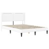 Cadre de lit avec matelas Blanc 140 x 190 cm Simili cuir 583129583129
