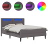 Cadre de lit avec matelas Gris 120 x 200 cm Simili cuir 583130583130