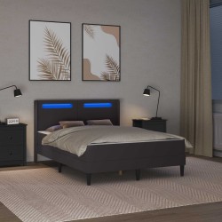 Cadre de lit avec matelas Gris 120 x 200 cm Simili cuir 583130583130