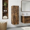 Cabinet de Salle de Bain Mural Chêne fumé 33 x 34,5 x 60 cm 583131583131