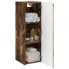 Cabinet de Salle de Bain Mural Chêne fumé 33 x 34,5 x 60 cm 583131583131
