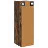 Cabinet de Salle de Bain Mural Chêne fumé 33 x 34,5 x 60 cm 583131583131