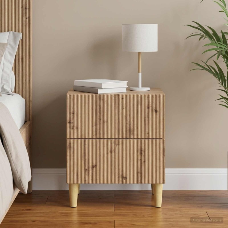 Cabinet de chevet Chêne artisanal 43 x 34,5 x 48 cm 583134583134