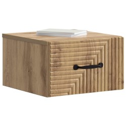 Cabinet de chevet mural Chêne artisanal 34,5 x 33 x 20 cm 583137583137