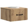 Cabinet de chevet mural Chêne artisanal 34,5 x 33 x 20 cm 583137583137