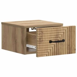 Cabinet de chevet mural Chêne artisanal 34,5 x 33 x 20 cm 583137583137