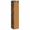 Cabinet de Salle de Bain Mural Chêne fumé 33 x 34,5 x 160 cm 583139583139