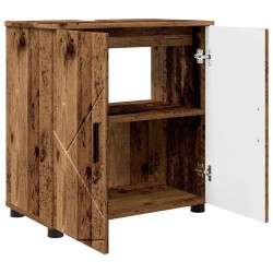 Cabinet de salle de bain avec porte Bois Ancien 61 x 35 x 64 cm 583140583140