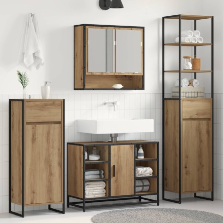 Cabinet de salle de bain Chêne artisan 40 x 30 x 100 cm 583142583142