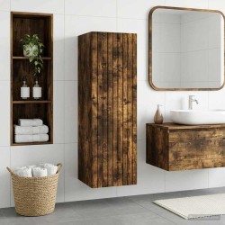 Cabinet de Salle de Bain Mural Chêne fumé 33 x 34,5 x 100 cm 583143583143