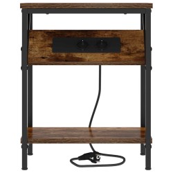 Cabinet de chevet Chêne fumé 38 x 30 x 48 cm Bois d'ingénierie 583146583146