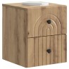 Cabinet de chevet mural Chêne artisanal 33 x 34,5 x 40 cm 583148583148