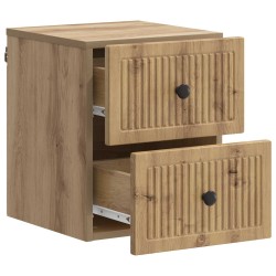 Cabinet de chevet mural Chêne artisanal 33 x 34,5 x 40 cm 583149583149