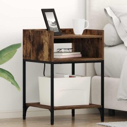 Cabinet de chevet Chêne fumé 40 x 40 x 61 cm Bois d'ingénierie 583151583151