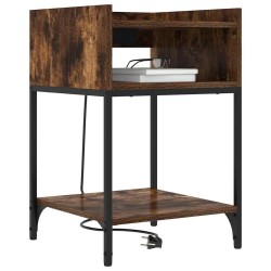 Cabinet de chevet Chêne fumé 40 x 40 x 61 cm Bois d'ingénierie 583151583151