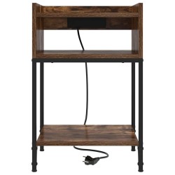 Cabinet de chevet Chêne fumé 40 x 40 x 61 cm Bois d'ingénierie 583151583151