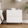 Cabinet de chevet Blanc brillant 62 x 34,5 x 49,5 cm 583153583153