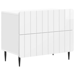 Cabinet de chevet Blanc brillant 62 x 34,5 x 49,5 cm 583153583153