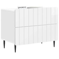 Cabinet de chevet Blanc brillant 62 x 34,5 x 49,5 cm 583153583153