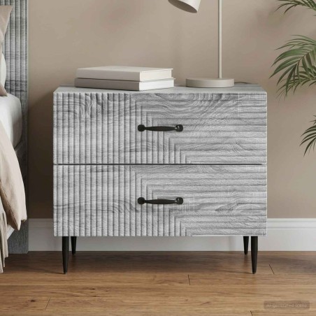 Cabinet de chevet avec tiroir Sonoma gris 62 x 34,5 x 47,5 cm 583155583155