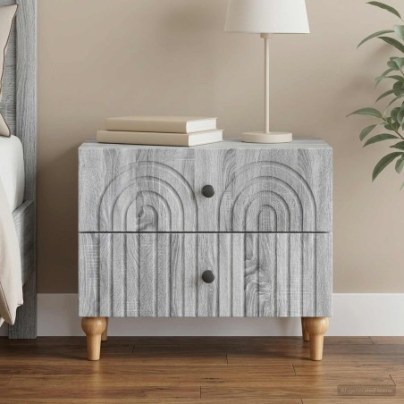 Cabinet de chevet avec tiroir Sonoma gris 62 x 34,5 x 48 cm 583157583157