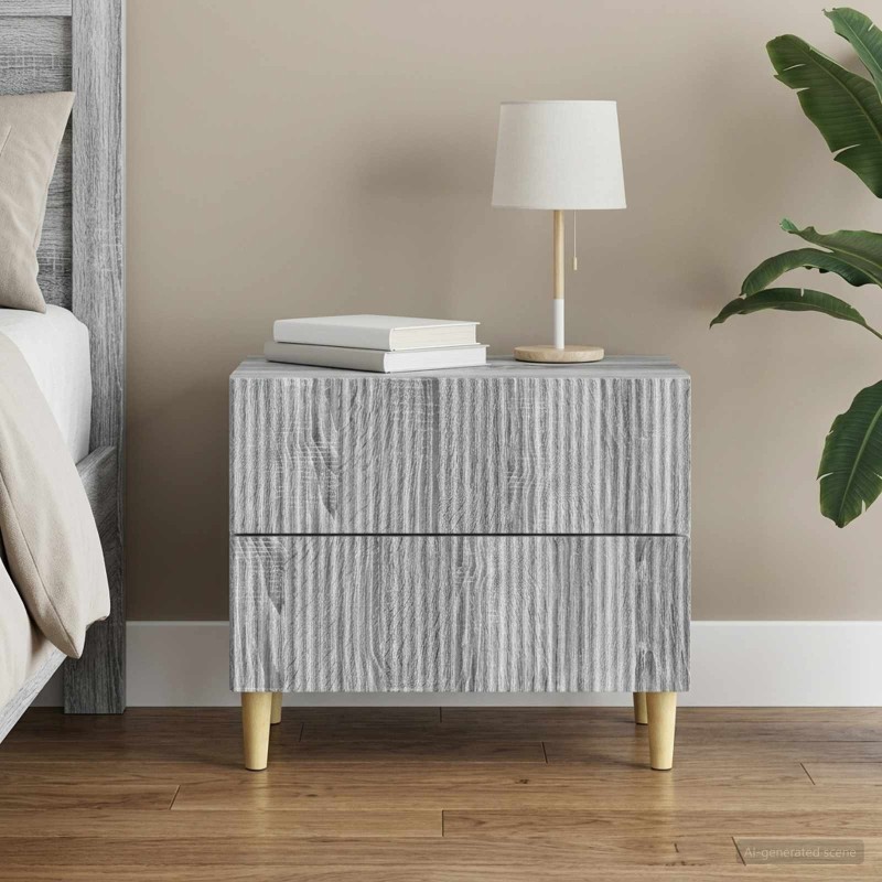 Cabinet de chevet avec tiroir Sonoma gris 62 x 34,5 x 48 cm 583158583158