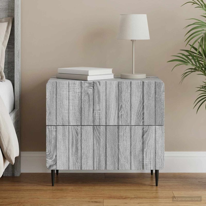 Cabinet de chevet avec tiroir Sonoma gris 62 x 34,5 x 49,5 cm 583159583159