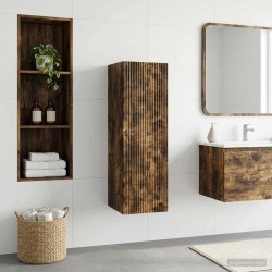 Cabinet de Salle de Bain Mural Chêne fumé 33 x 34,5 x 100 cm 583160583160