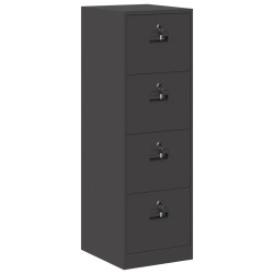 Cabinet de Dossier Noir 44 x 50 x 139 cm Acier Laminé à Froid 583161583161