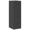 Cabinet de Dossier Noir 44 x 50 x 139 cm Acier Laminé à Froid 583161583161