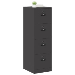 Cabinet de Dossier Noir 44 x 50 x 139 cm Acier Laminé à Froid 583161583161