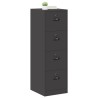 Cabinet de Dossier Noir 44 x 50 x 139 cm Acier Laminé à Froid 583161583161