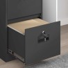 Cabinet de Dossier Noir 44 x 50 x 139 cm Acier Laminé à Froid 583161583161