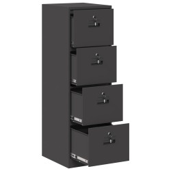 Cabinet de Dossier Noir 44 x 50 x 139 cm Acier Laminé à Froid 583161583161