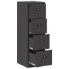 Cabinet de Dossier Noir 44 x 50 x 139 cm Acier Laminé à Froid 583161583161