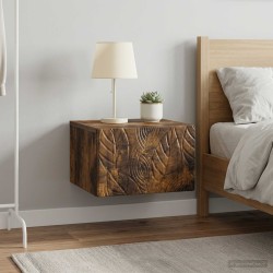 Cabinet de chevet mural 2 pcs Chêne fumé 49 x 34,5 x 20 cm 583162583162