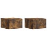 Cabinet de chevet mural 2 pcs Chêne fumé 49 x 34,5 x 20 cm 583162583162