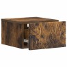 Cabinet de chevet mural 2 pcs Chêne fumé 49 x 34,5 x 20 cm 583162583162