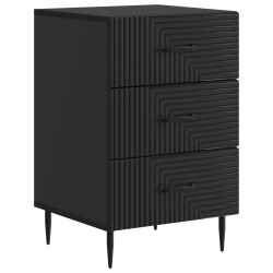 Cabinet de chevet Noir 43 x 41 x 66,5 cm Bois d'ingénierie 583164583164