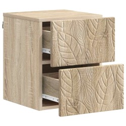 Cabinet de chevet mural Chêne Sonoma 34,5 x 33 x 40 cm 583169583169