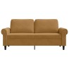 Canapé à 2 places Marron 140 cm Velours 583171583171
