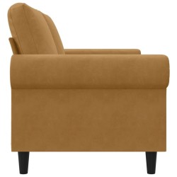 Canapé à 2 places Marron 140 cm Velours 583171583171